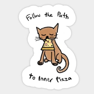 Follow the Path to Inner Pizza Sticker